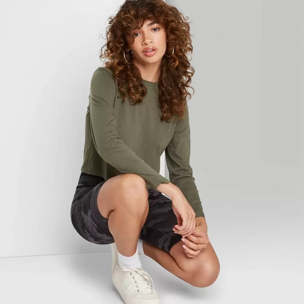 Women’s Long Sleeve T-Shirt- Wild Fable